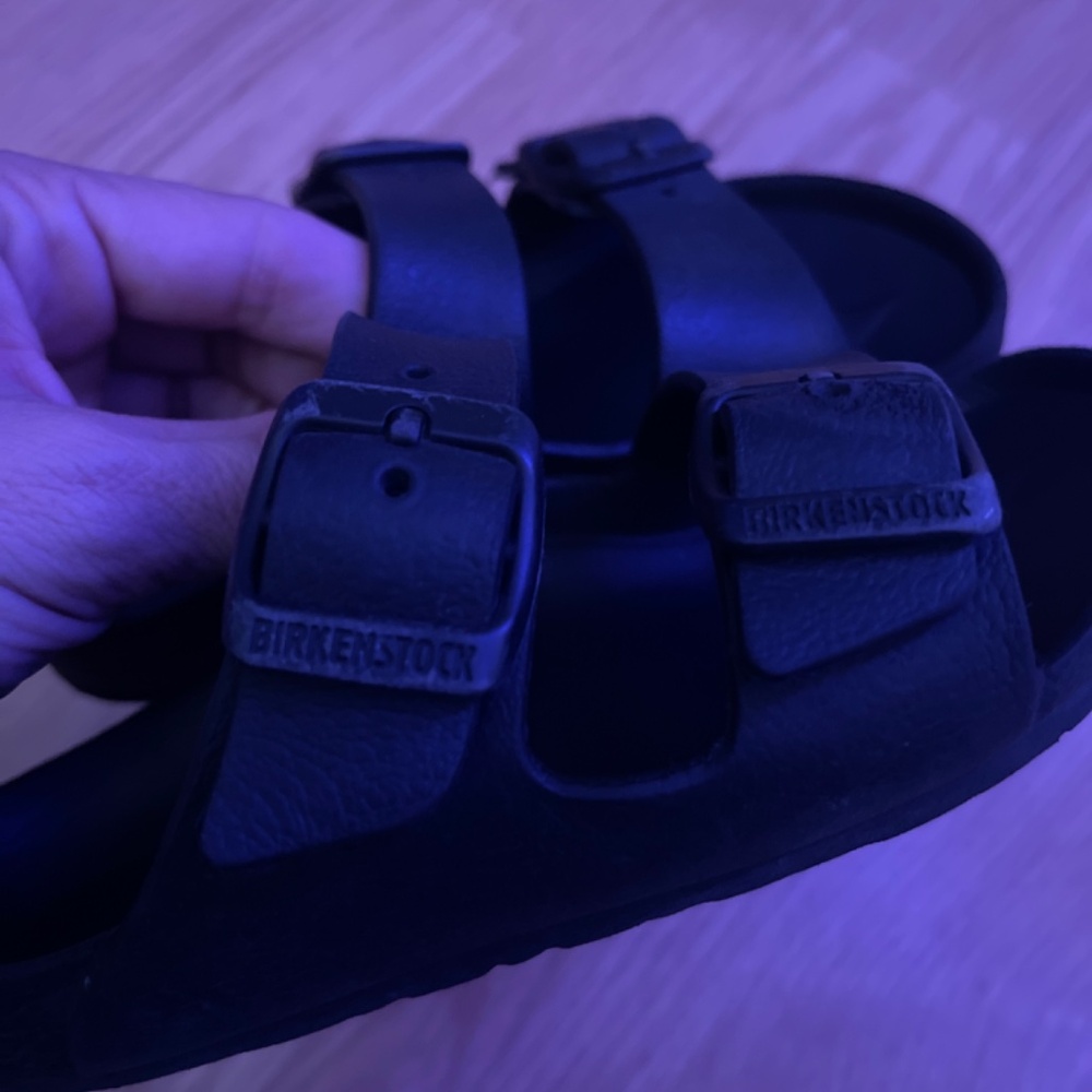 Kids Birkenstock Unisex Black Arizona Slip On Sandals Size 26 (8-8.5) - Picture 7 of 9